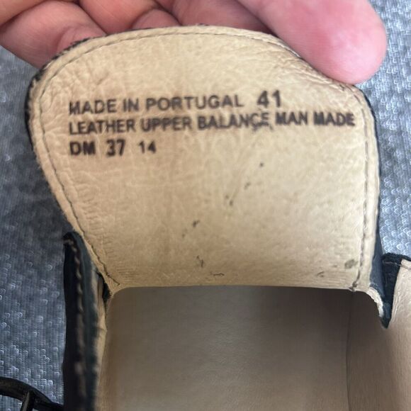 Dromedaries Black Leather Wedge Dark Academia Buckle 41 10.5-11 - Picture 11 of 11